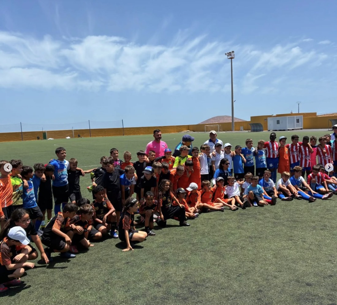 El Campo de Tiscamanita durante el Torneo Provincial Benjamín, con todos los equipos participantes